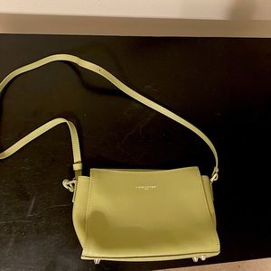 Lancaster Paris Olive Green Crossbody Purse (New Without Tags) in White Dust Bag